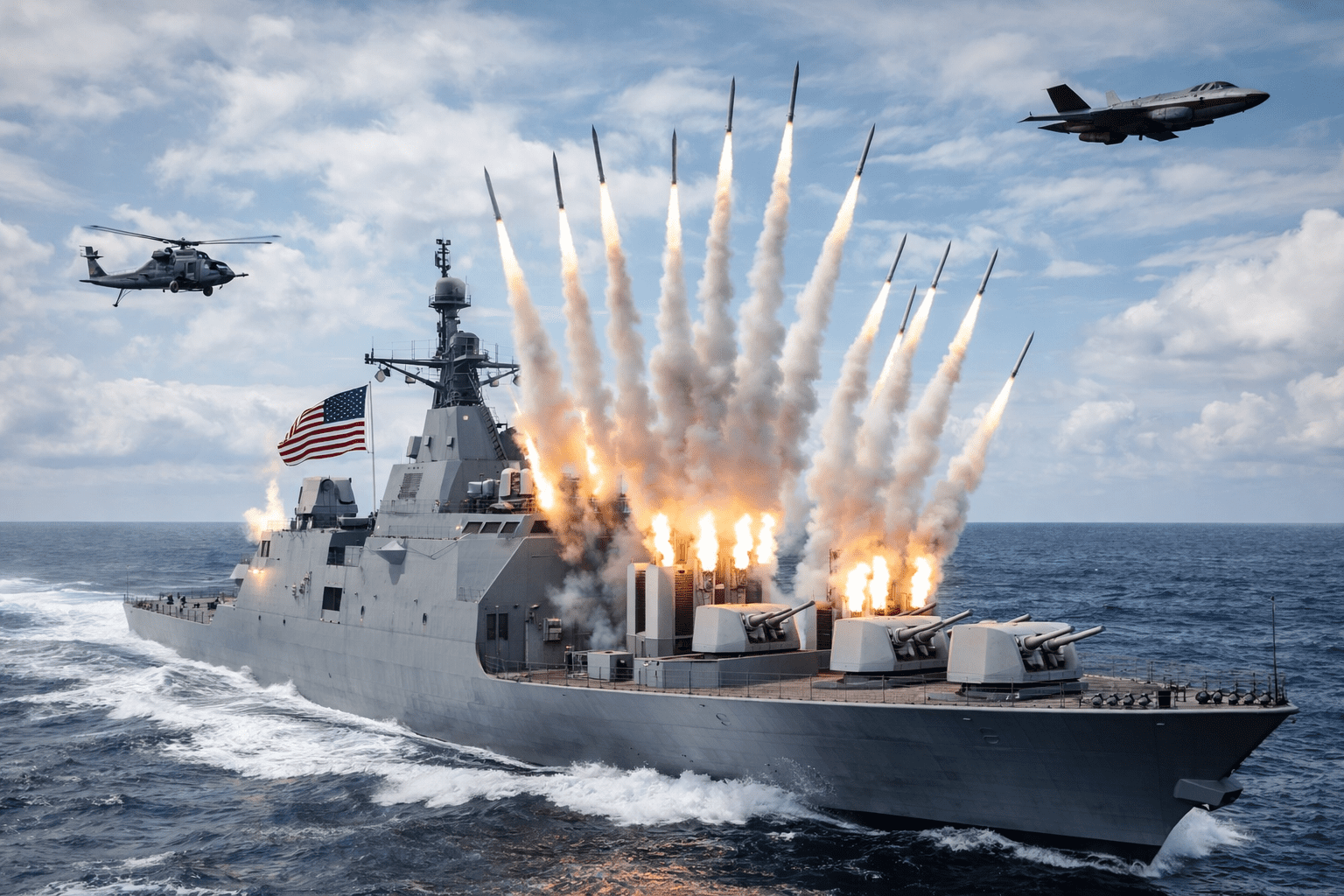 Trump-Class Guided Missile Battleship USS Defiant (BBG-1), construction begins on The Golden Fleet